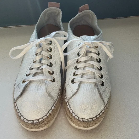 Carvela Chase White Espadrille Platform Trainers - Picture 5 of 9